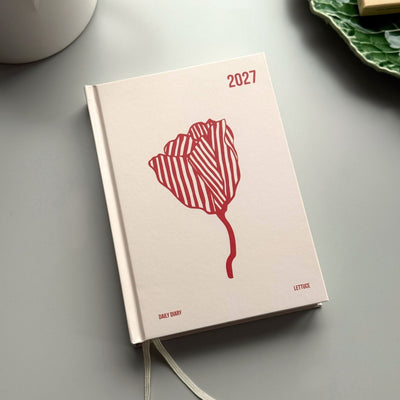 2027 Daily Diary - Red Bloom
