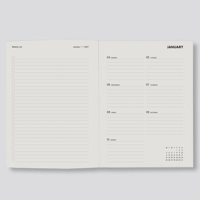 2027 Weekly Diary - Blue Flowers