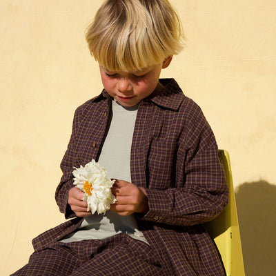 Banks Button-up Shirt - Choc Gingham