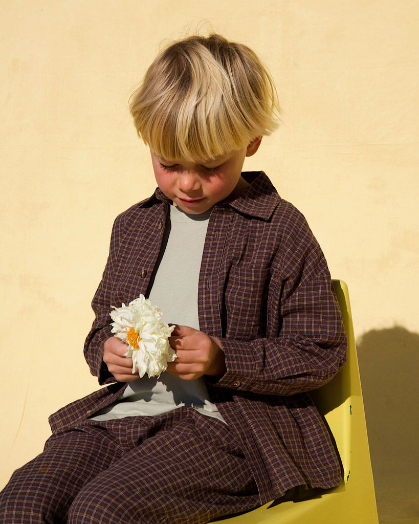 Banks Button-up Shirt - Choc Gingham