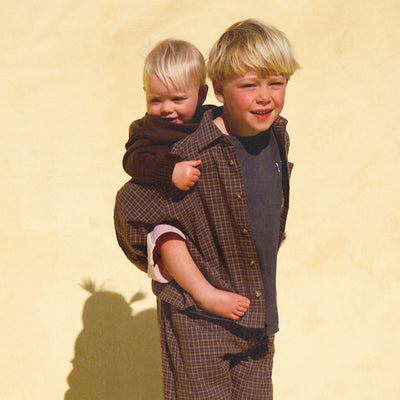 Banks Button-up Shirt - Choc Gingham