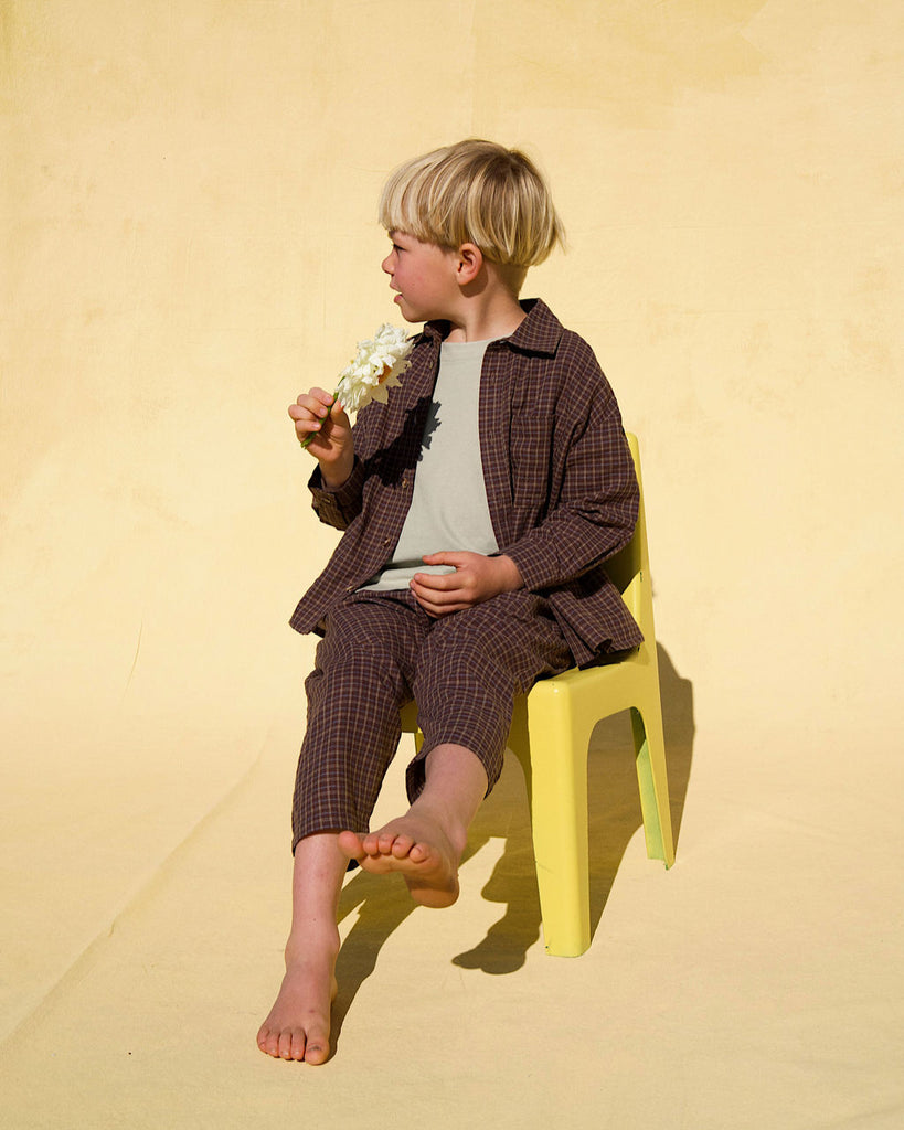 Banks Button-up Shirt - Choc Gingham