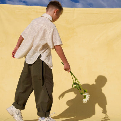 Dusty Drop Crotch Pants - Khaki