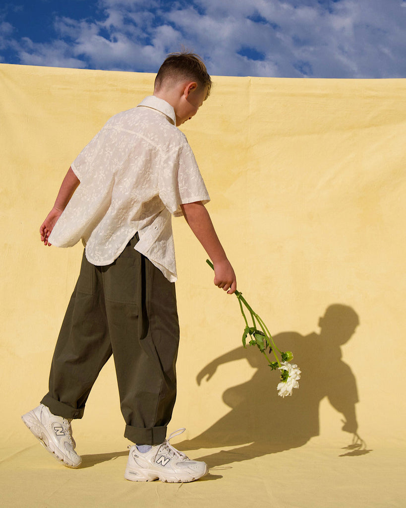 Dusty Drop Crotch Pants - Khaki