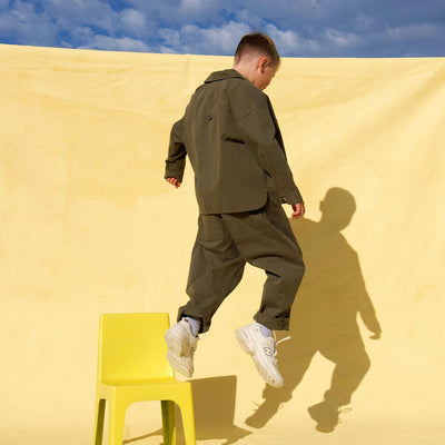 Dusty Drop Crotch Pants - Khaki