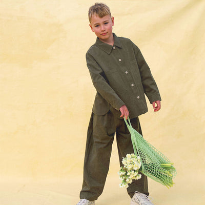 Dusty Drop Crotch Pants - Khaki