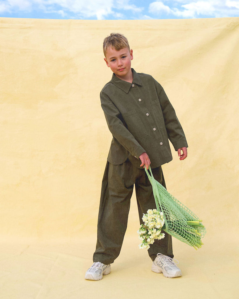 Dusty Drop Crotch Pants - Khaki