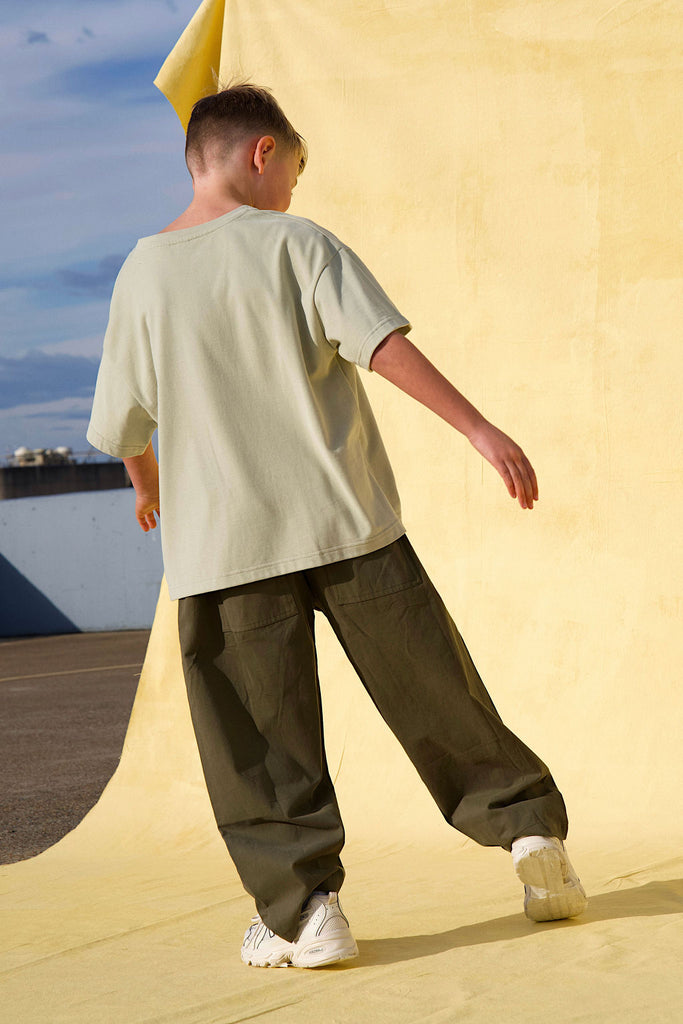 Dusty Drop Crotch Pants - Khaki