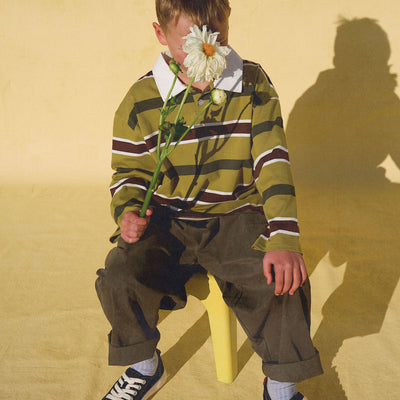 Rae Rugby Jersey - Avocado Stripe