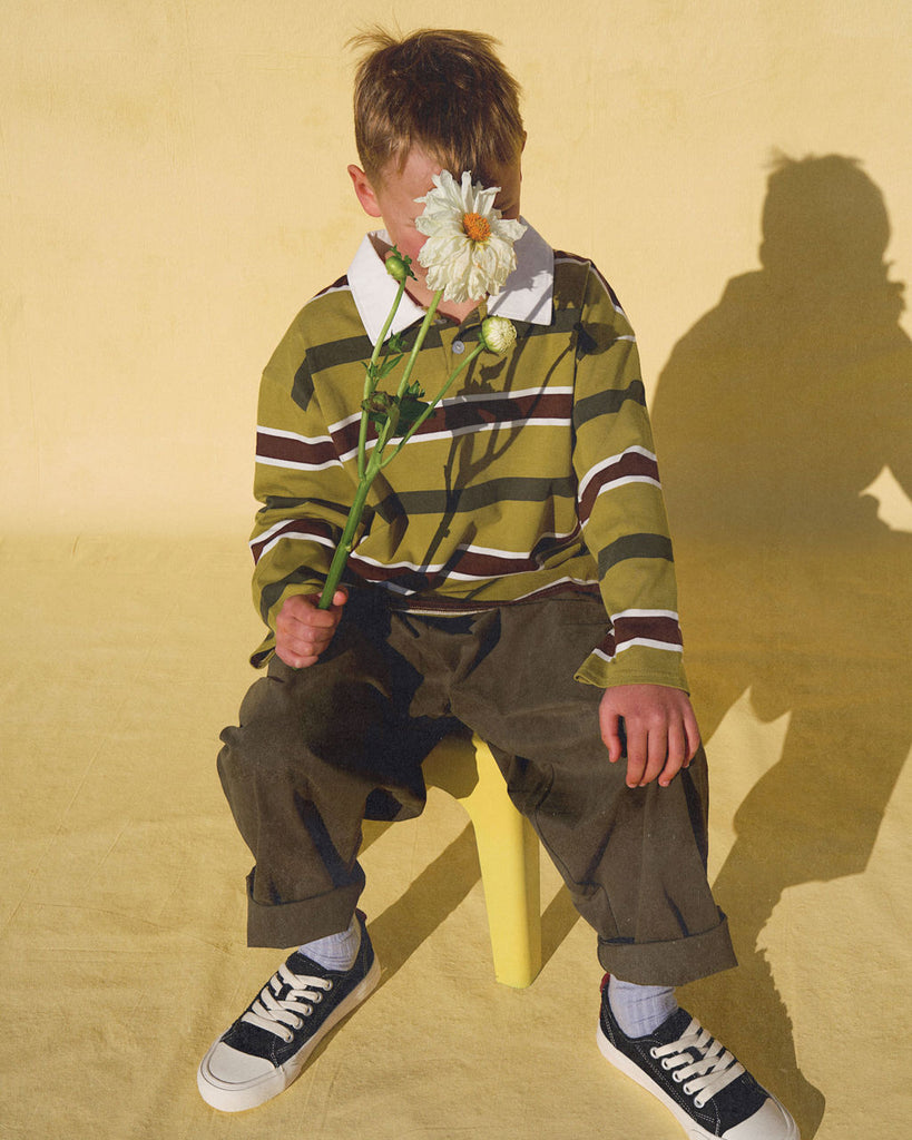 Rae Rugby Jersey - Avocado Stripe