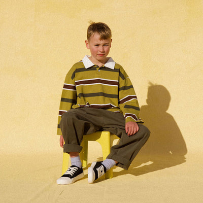 Rae Rugby Jersey - Avocado Stripe