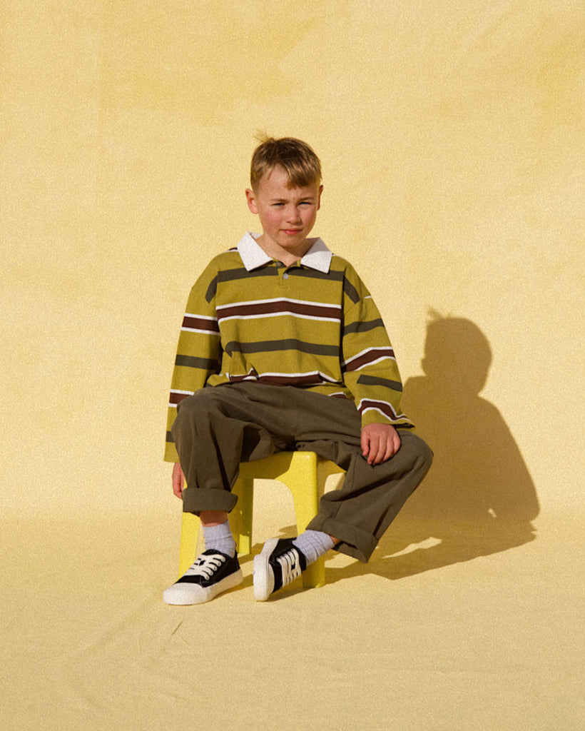 Rae Rugby Jersey - Avocado Stripe