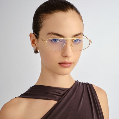 The Harvey Blue Light - Brushed Gold