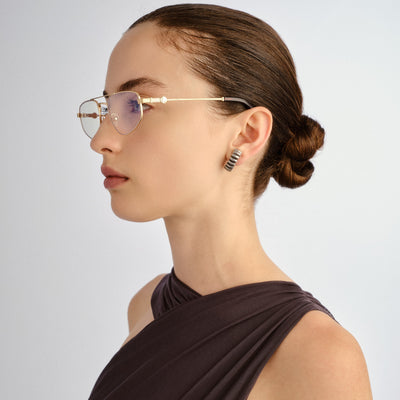 The Harvey Blue Light - Brushed Gold