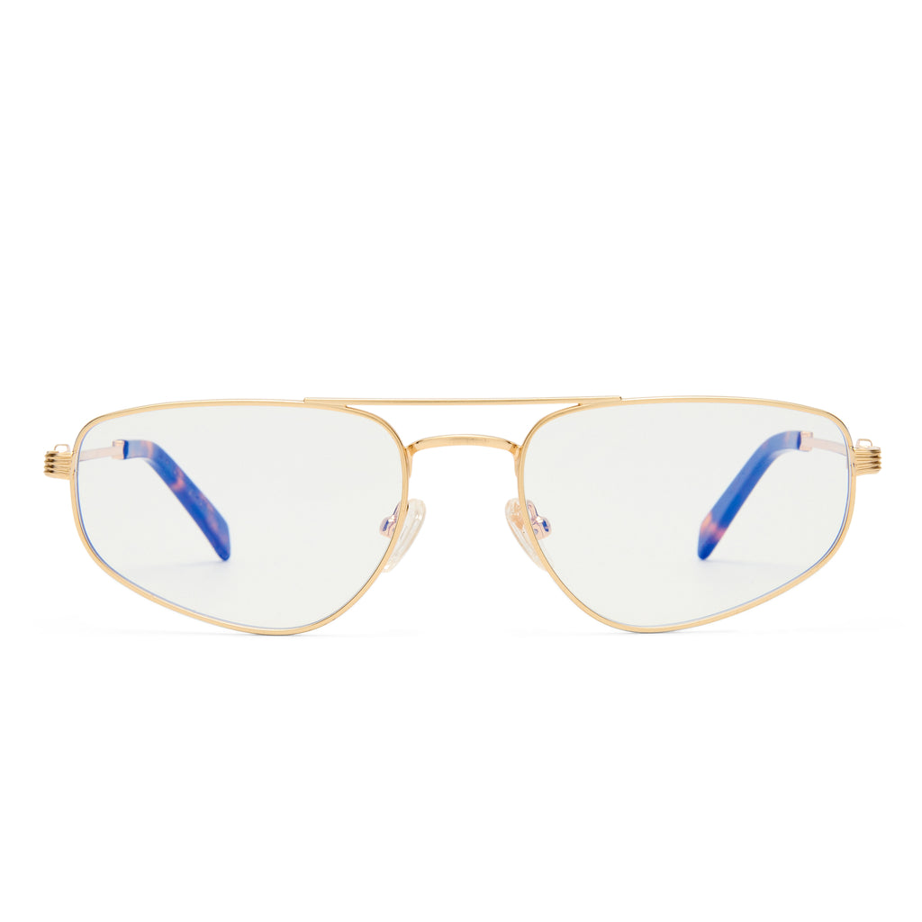 The Harvey Blue Light - Brushed Gold