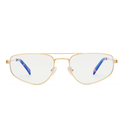 The Harvey Blue Light - Brushed Gold