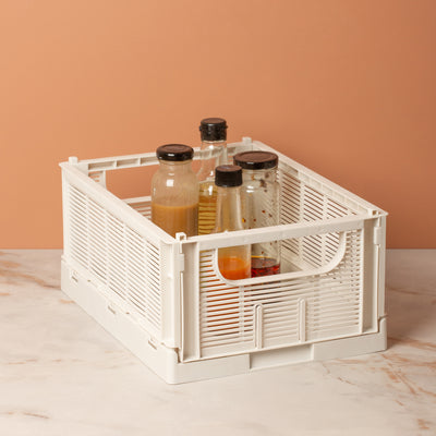 Linear Collapsible Storage Crates - Chalk
