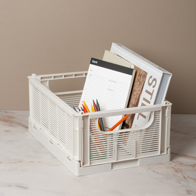 Linear Collapsible Storage Crates - Chalk