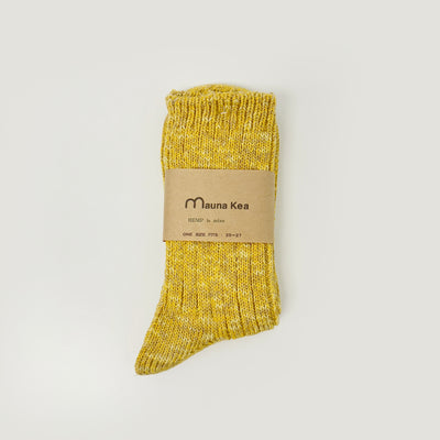 Slub Rib Socks - Mustard