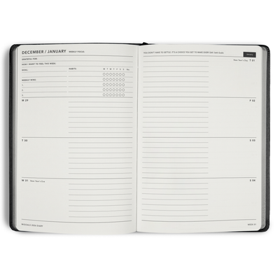 2026 Classic Weekly Diary - Black