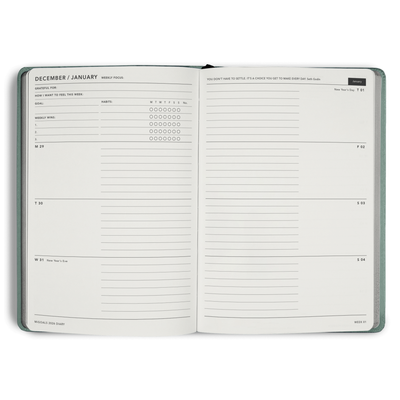 2026 Classic Weekly Diary - Sea Green
