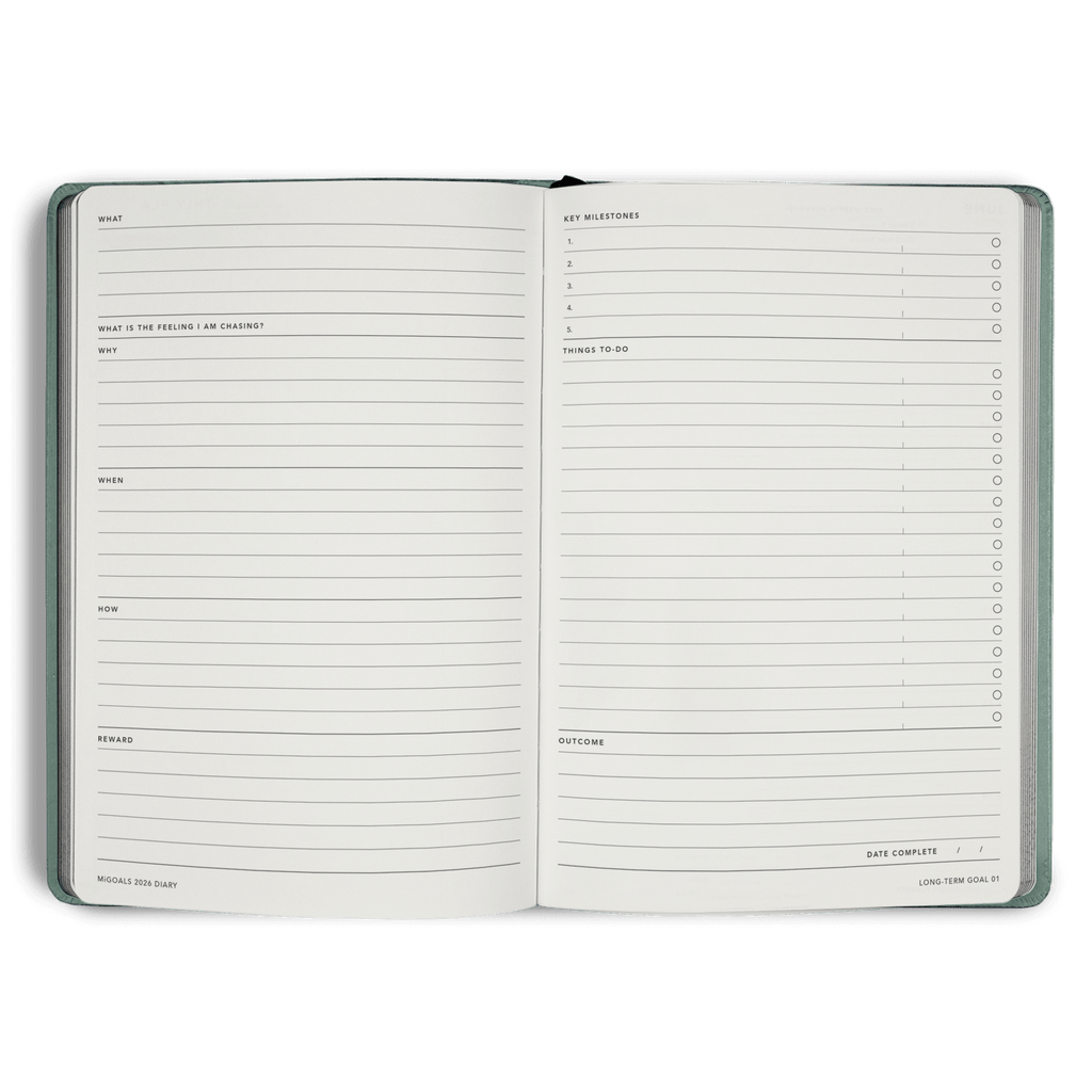 2026 Classic Weekly Diary - Sea Green