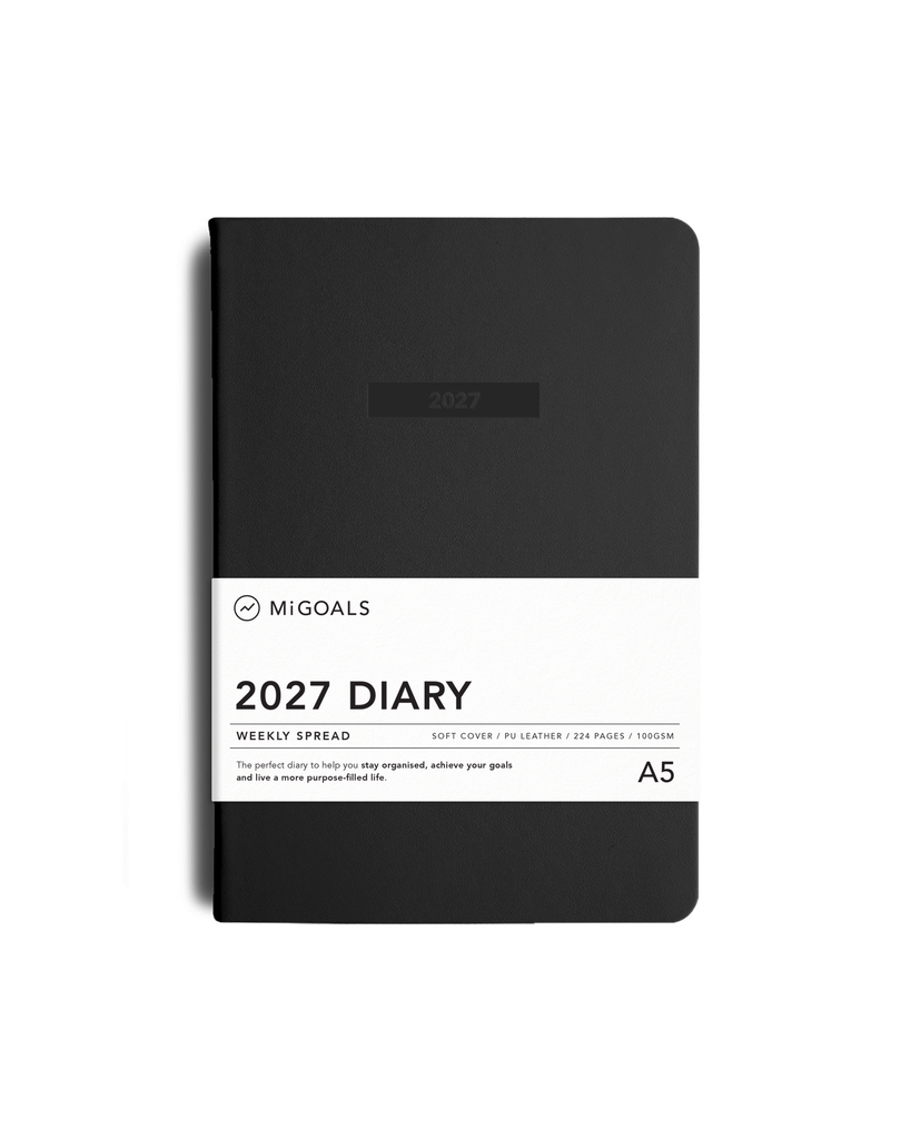 2027 Classic Weekly Diary - Black