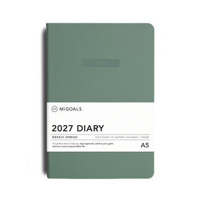 2027 Classic Weekly Diary - Green