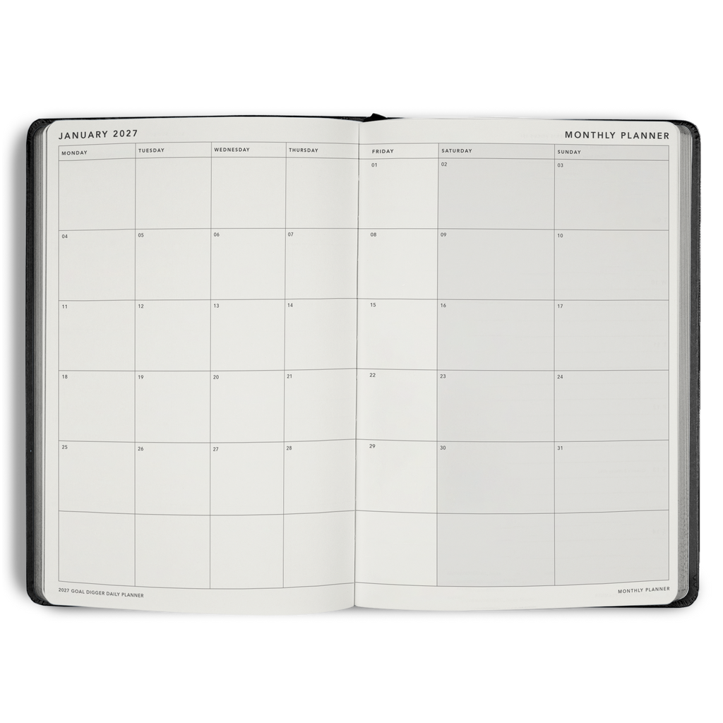 2027 Goal Digger Daily Diary - Green