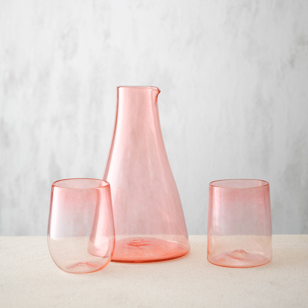 Smooth Stemless Glass - Apricot