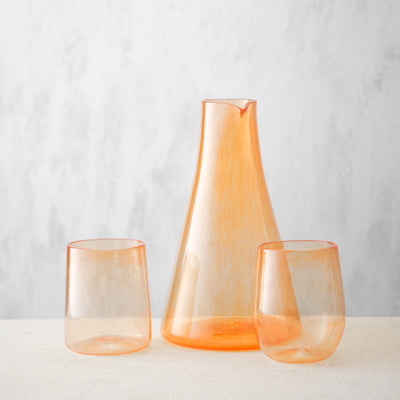 Orange Glass Carafe