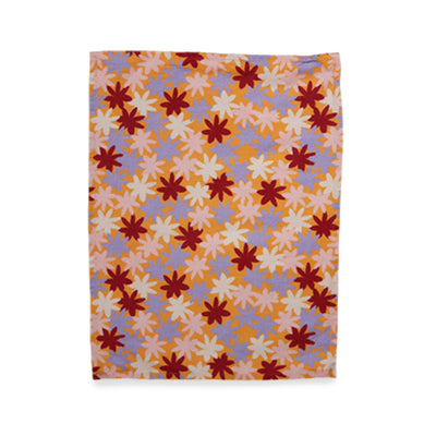 Crimson Floral Tea Towel