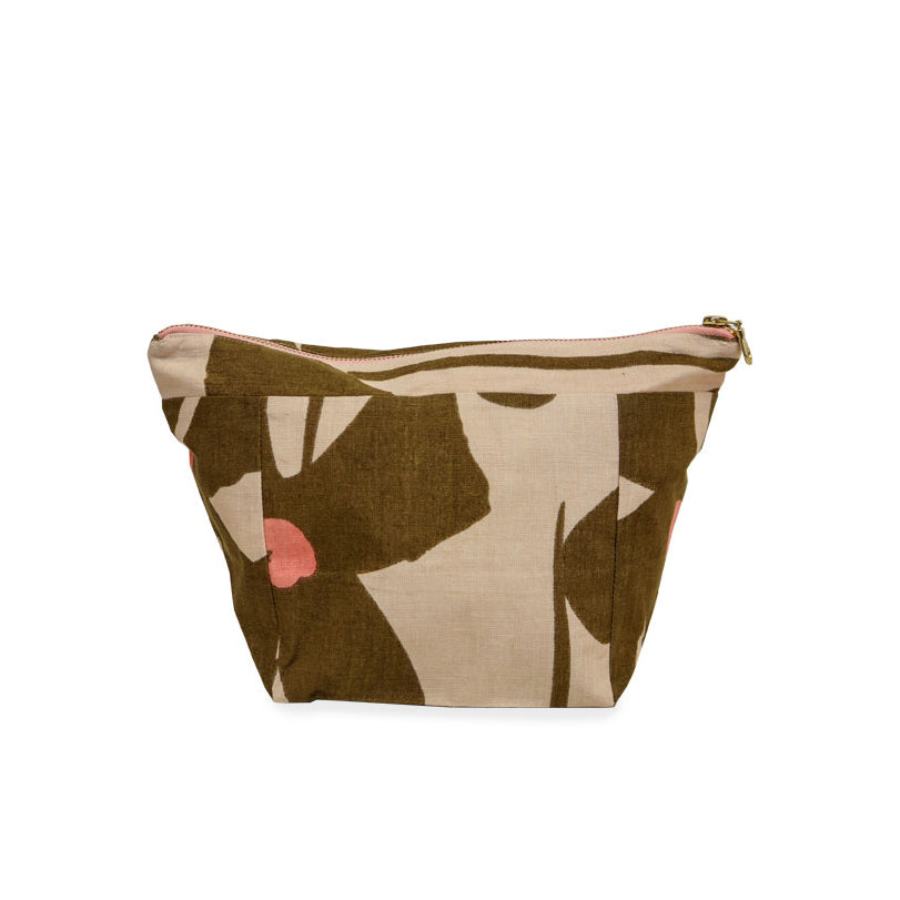 Paper Plane - Mosey Me - Olive Poppy Cosmetic Case