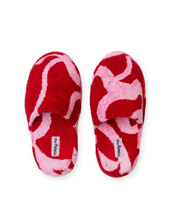 Ribbon Terry Slippers