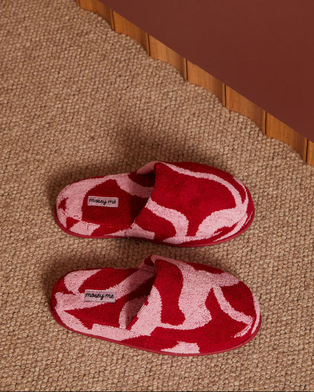 Ribbon Terry Slippers