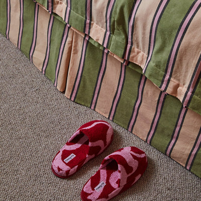 Ribbon Terry Slippers