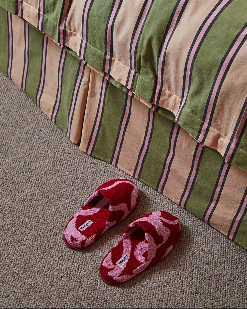 Ribbon Terry Slippers