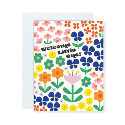 Card - Floral Welcome Little One