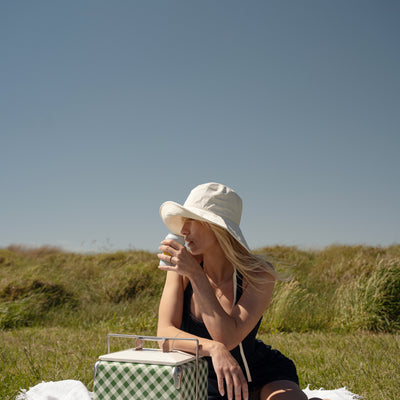 Mini Chilly Bin - Avocado Gingham