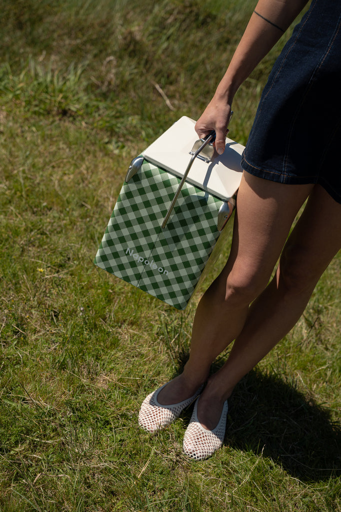 Mini Chilly Bin - Avocado Gingham