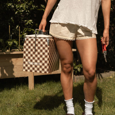 Mini Chilly Bin - Caramel Gingham