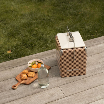 Mini Chilly Bin - Caramel Gingham
