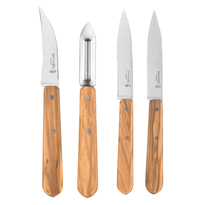 Essential Kitchen Knife Set - Olive Wood
