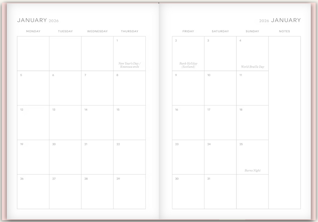 2026 Weekly Planner - Italian Summer