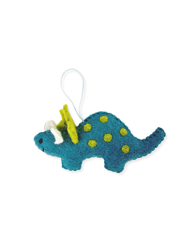 Christmas Decoration - Blue Triceratops