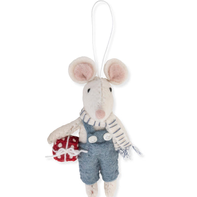 Christmas Decoration - Mouse with Present