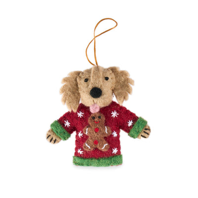 Christmas Decoration - Retriever in a Sweater