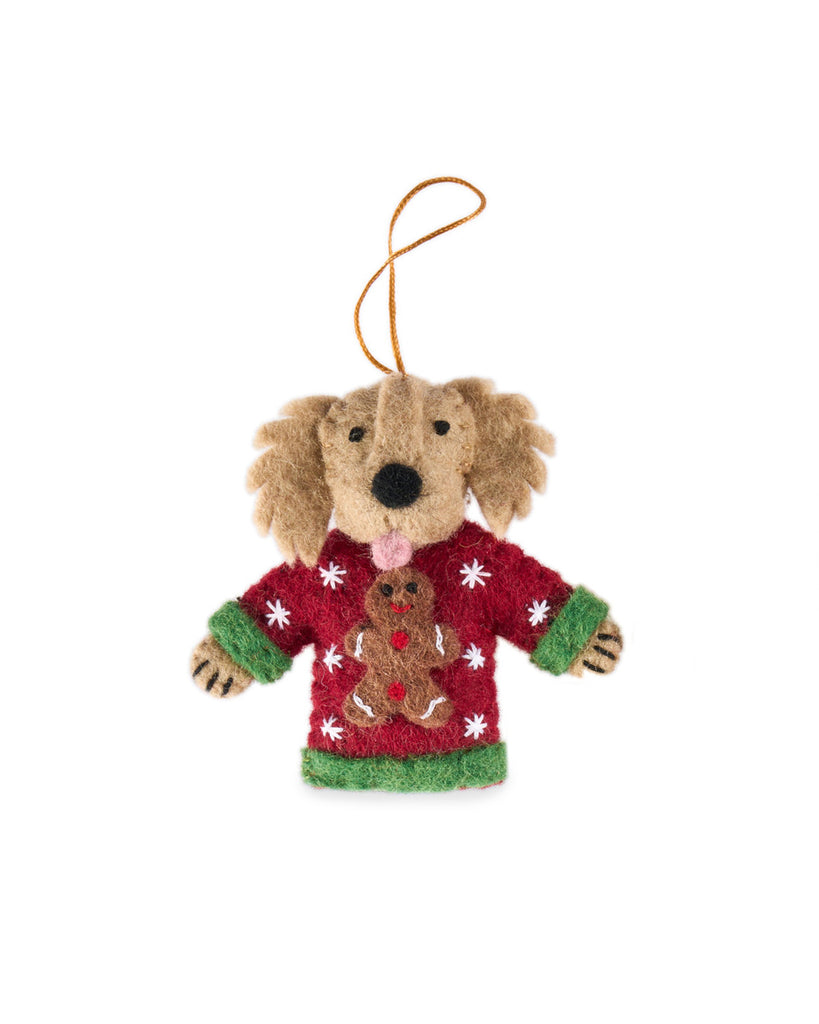 Christmas Decoration - Retriever in a Sweater