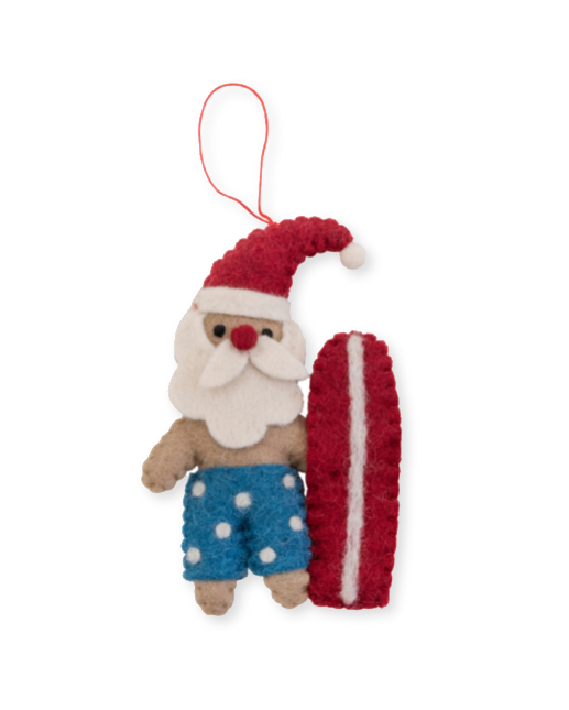 Christmas Decoration - Surfing Santa