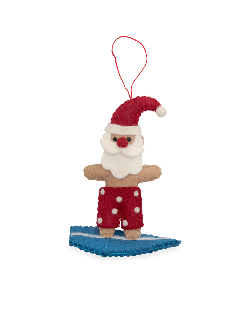 Christmas Decoration - Surfing Santa